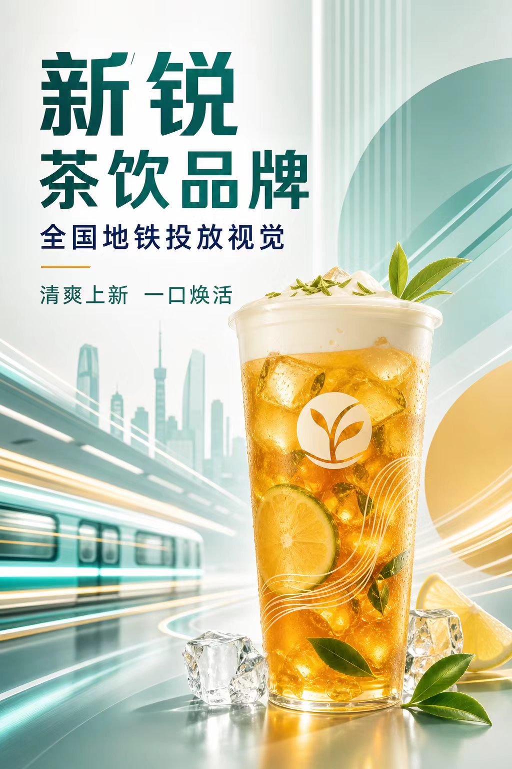 新锐茶饮品牌 · 全国地铁投放视觉